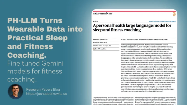 A Personal Health Large Language Model for Sleep and Fitness Coaching